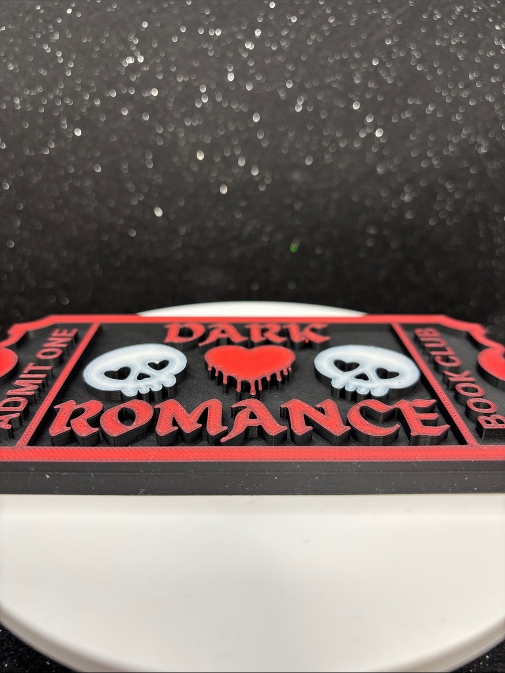 Dark Romance Book Club Ticket Shelf Decor 🎟️🖤 - Picture 5 of 5
